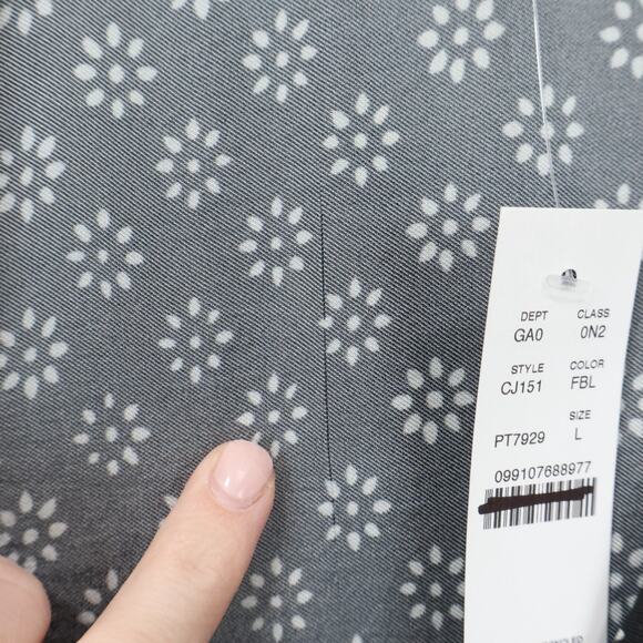 J.Crew Womens Camp Collar Button Up Shirt Block Print Faded Black Size Large NWT - Picture 5 of 13